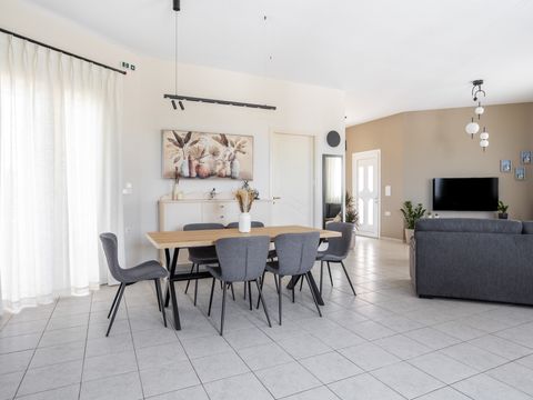 Dining table beside the living room